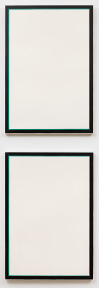 Jo Baer Untitled (Stacked Vertical Diptych - Green)
