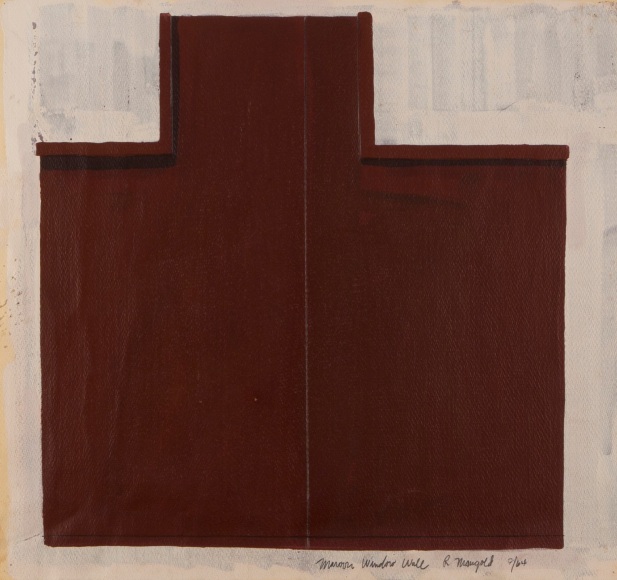 Robert Mangold Maroon Window Wall 8/64