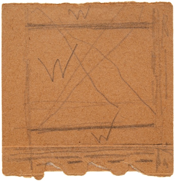 Piet Mondrian, Sketch for a Composition on a Cigarette Package, ca.1938-40