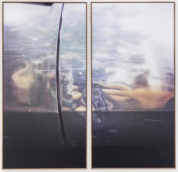 New Colorstudy (Diptych silver grey)