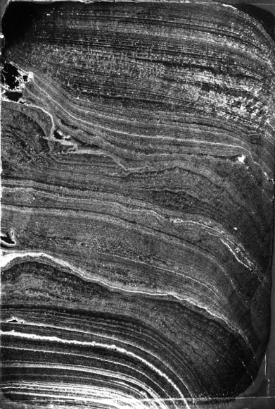 Pétrographie_1 2014 gelatin silver bromide print from a thin stalagmite section