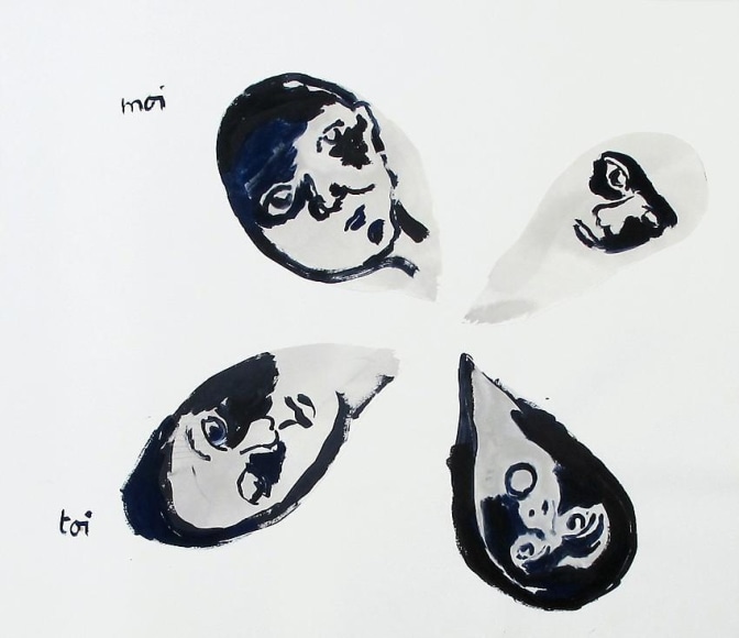 Untitled 2007 collage, watercolor on paper