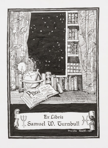 Charles LeDray "Pisces" Ex Libris Samuel W. Turnbull (Juanita Gould – 1933)
