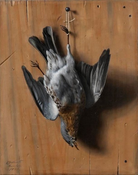 William Harnett (1851-1892) Still Life of a Dead Fieldfare