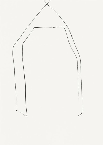 Untitled 2010 india ink on paper in the artist's frame