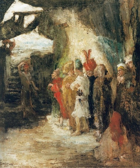 James Ensor Judas lançant l'argent dans le temple (Judas Flinging Pieces of Silver into the Temple)