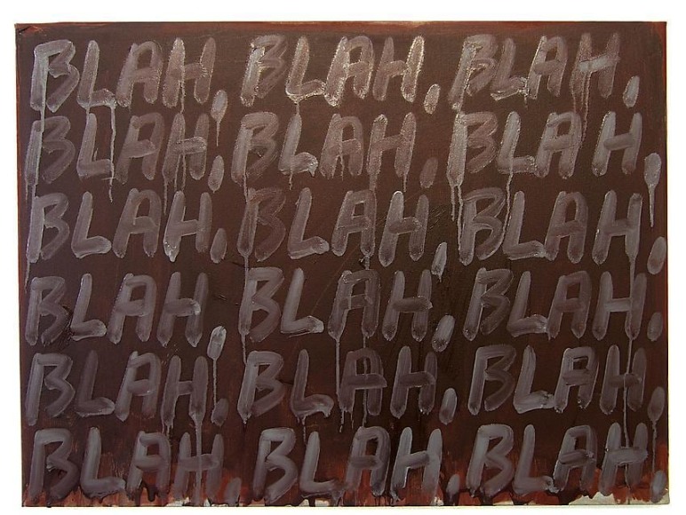 Mel Bochner Blah, Blah, Blah (Maroon)