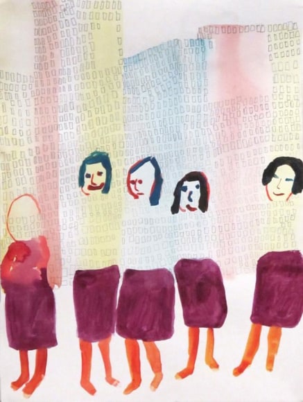 Untitled 2013 watercolor and pencil on paper