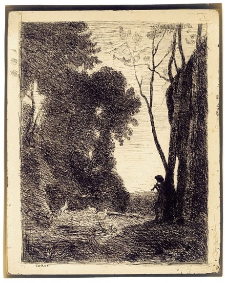 Jean-Baptiste-Camille Corot Le Petit Berger (second plate)