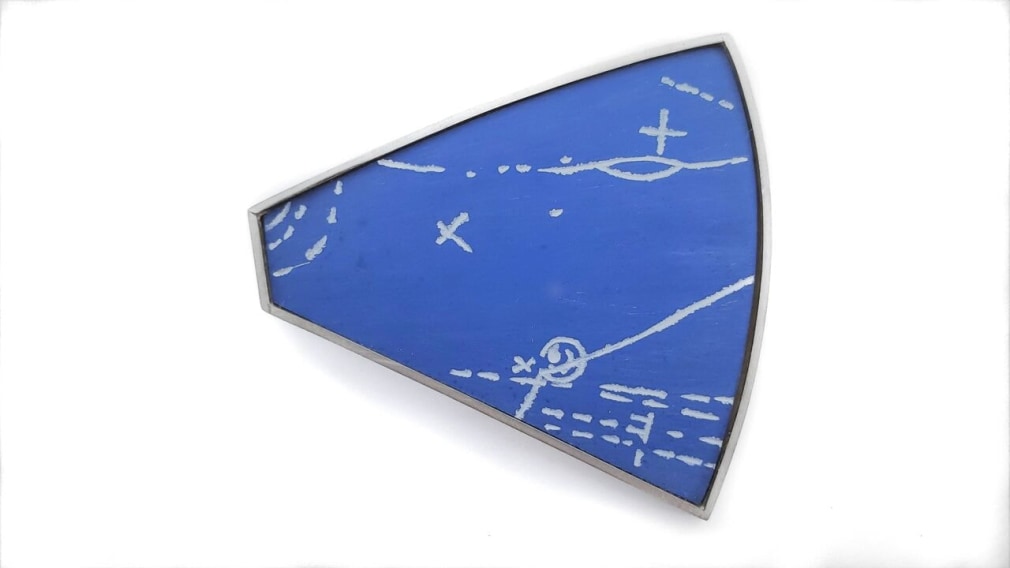 Brooch - Particle Shower, Etched Blueprint #1