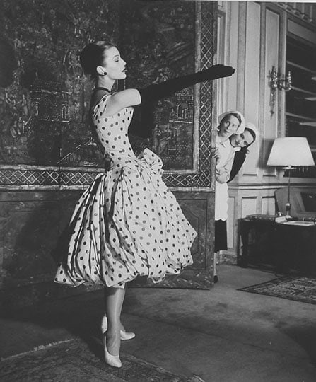 Louise Dahl-Wolfe, Mary Jane Russell in Dior Dress, Paris, 1950