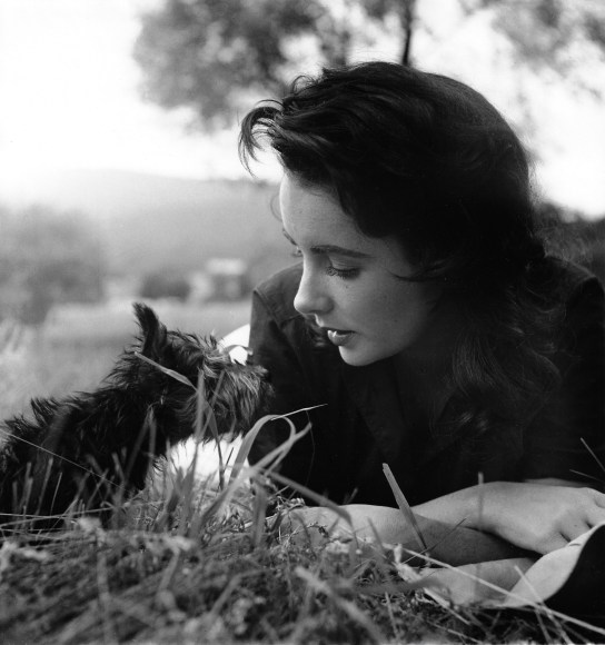 Peter Basch, Elizabeth Taylor on the set of “Giant”, Virginia Plantation, 1955