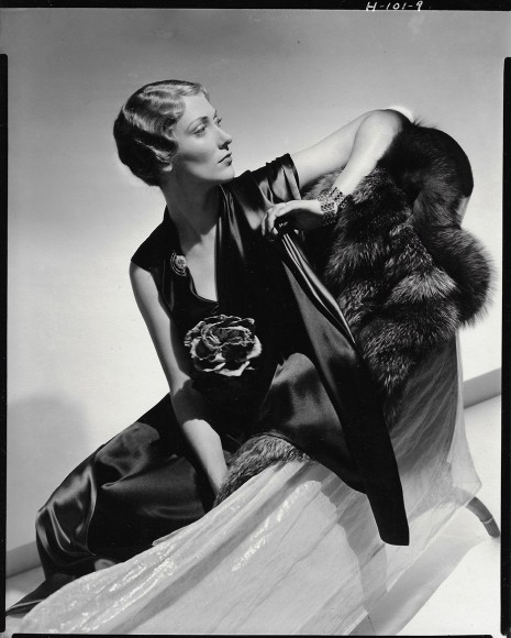 Horst, Black Satin With Silver Fox, 1936