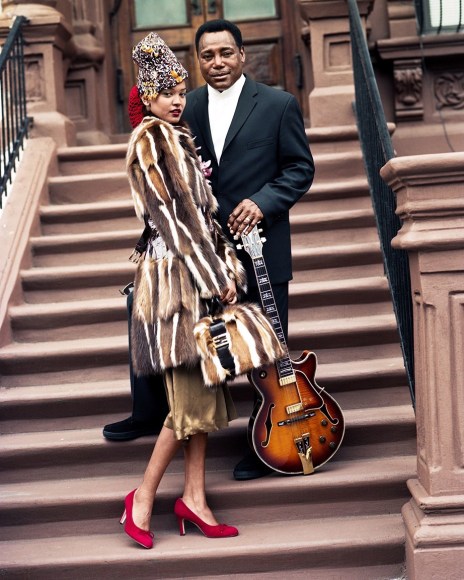 Arthur Elgort, Liya Kebede and George Benson, Harlem, The New Yorker Magazine, 2000