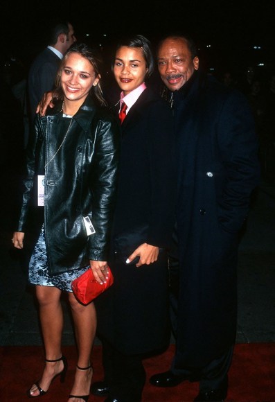 Ron Galella, Rashida Jones, Kidada Jones, and Quincy Jones, New York, 1997