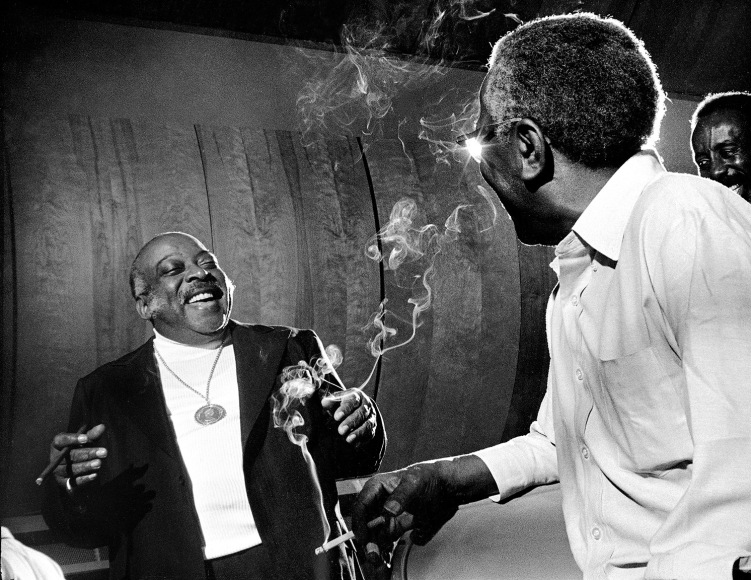 Phil Stern, Count Basie in the studio during the recording of I Told You So, 1976