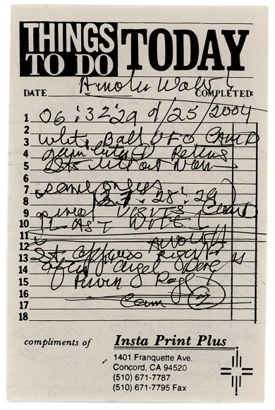 Kali, Things To Do Today, January 25, 2004