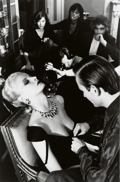 Helmut Newton, Woman being filmed, Paris, 1980