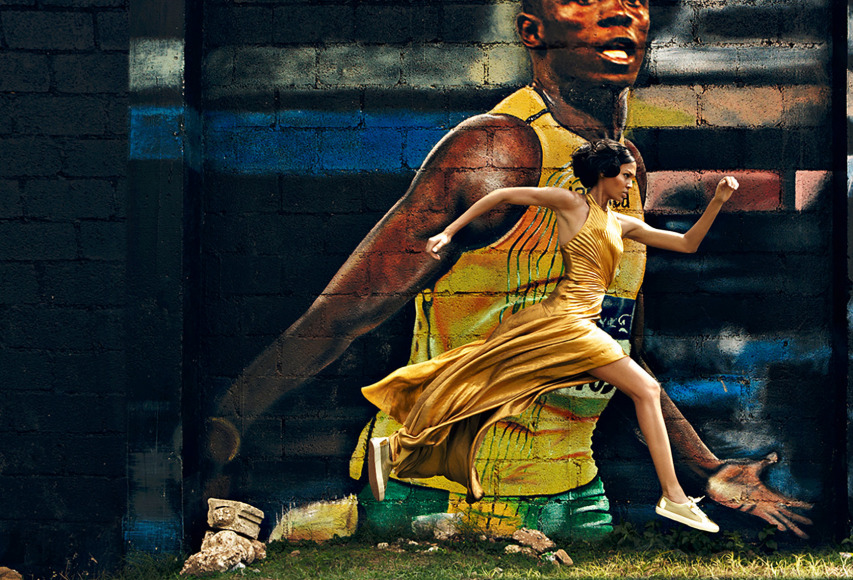 Patrick Demarchelier, Joan Smalls, Cut To The Chase, Jamaica, VOGUE, 2012
