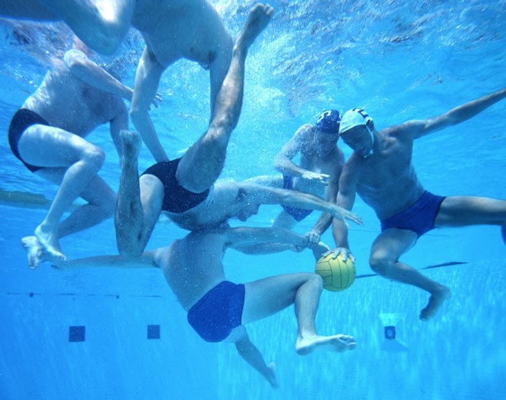 Lawrence Schiller, Water Polo Players 02, Olympic Trials, Los Angeles, 1964