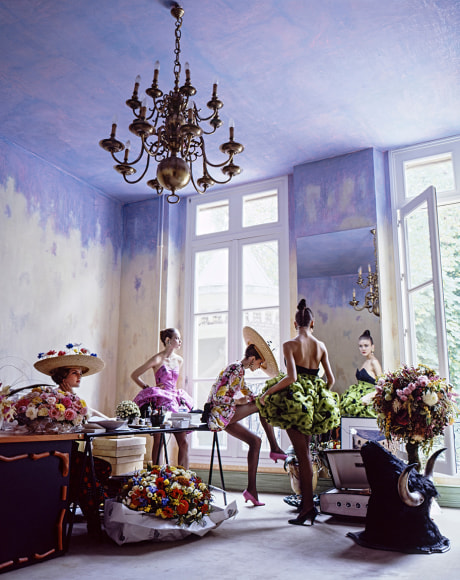 Arthur Elgort, Romance: Christian Lacroix Haute Couture Atelier, 1988