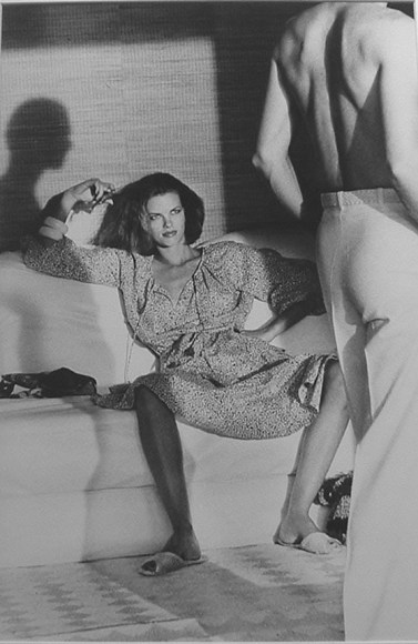 Helmut Newton, Woman Examining Man, Calvin Klein, Vogue, Saint Tropez, 1975