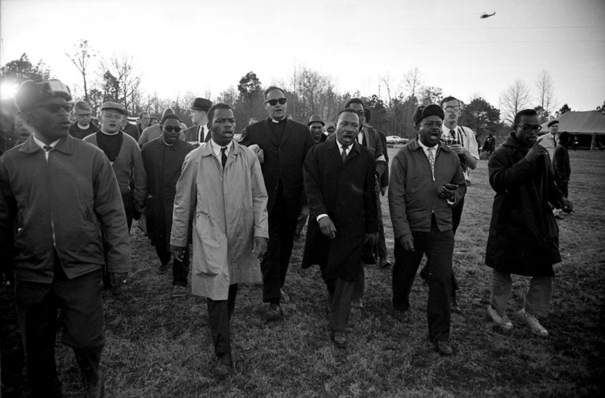 Harry Benson, Martin Luther King Jr. and John Lewis at Meredith March, Mississippi, 1966