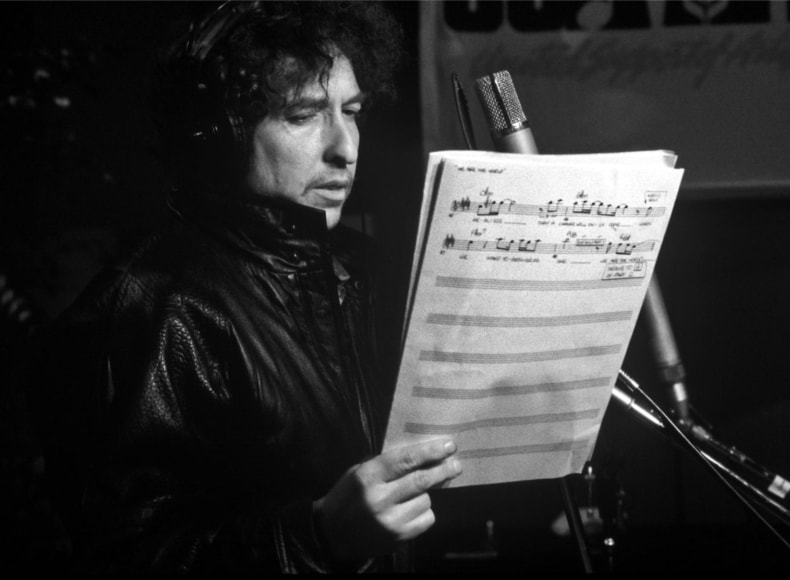 Harry Benson, Bob Dylan, USA for Africa, 1985