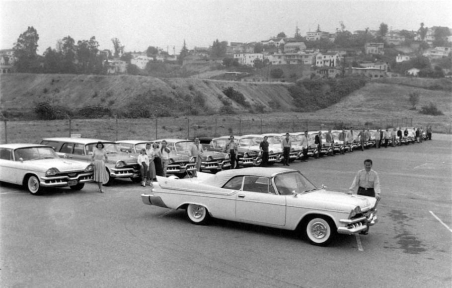 Sid Avery Lawrence Welk with Cars 1958