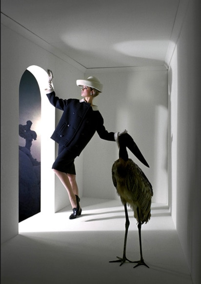 Melvin Sokolsky, Snowstorm (Jean Shrimpton and Earl), New York, 1964