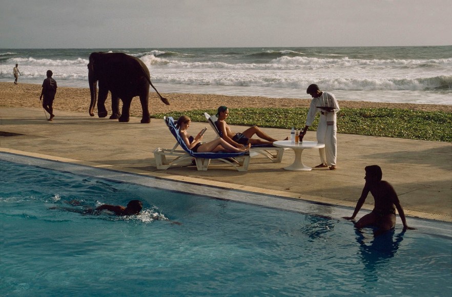 Steve McCurry, Tourists Lounge Poolside, Sri Lanka, 1995 