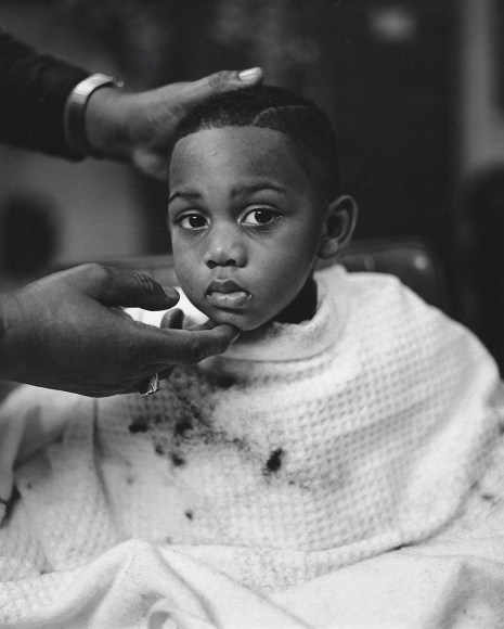 Kurt Markus, Boy getting haircut, Vicksburg, Mississippi, 1988
