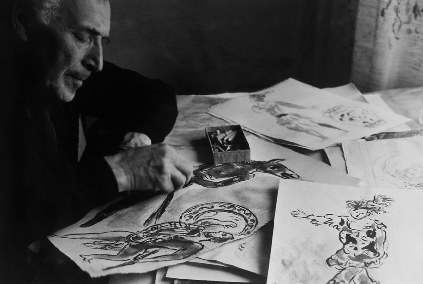 Alexander Lieberman, Marc Chagall in his studio, 1950s