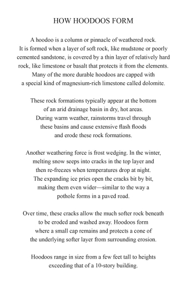 How Hoodoos Form
