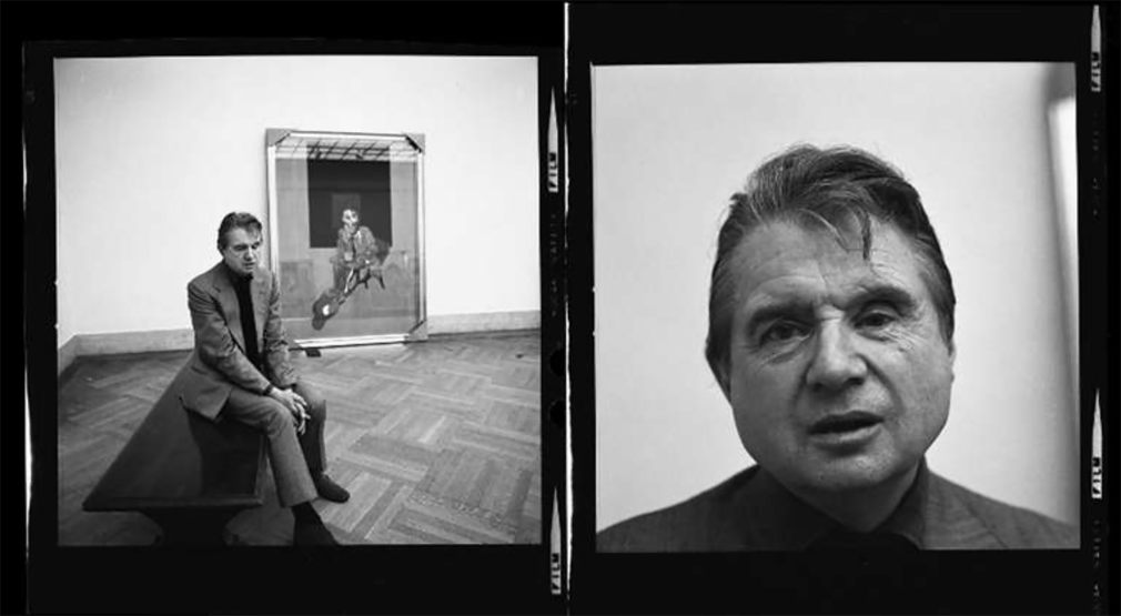 Harry Benson, Francis Bacon at the Metropolitan Museum of Art (Diptych), New York, 1975