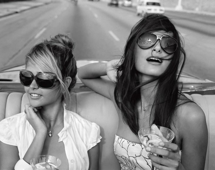 Michael Dweck Giselle Karina Bacallao Moreno and Rachel Valdes going for a spin on the Malecon, Habana, Cuba, 2009