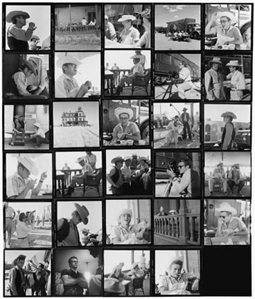 Sid Avery, Composite of Photographs of JAmes Dean on the set of "Giant", 1955