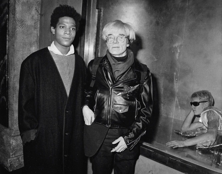 Ron Galella, Andy Warhol and Jean-Michel Basquiat at Area, New York, 1984