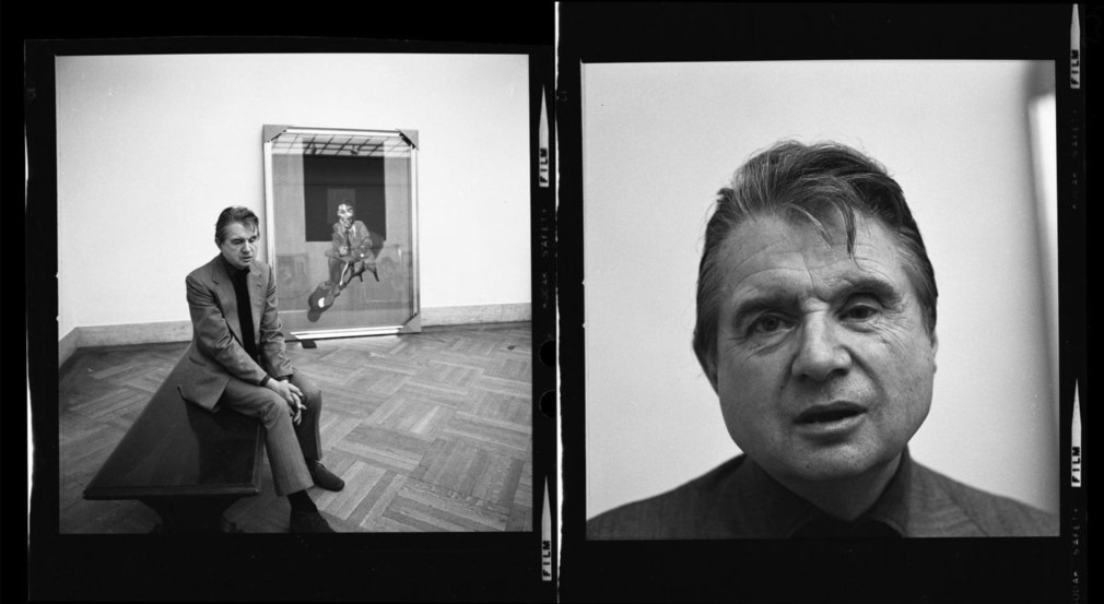 Harry Benson, Francis Bacon at the Metropolitan Museum of Art (Diptych), New York, 1975