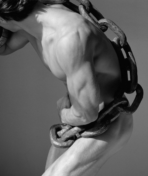 Herb Ritts, Man With Chain, Los Angeles 1985