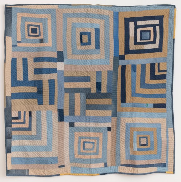 Rita Mae Pettway (b. 1941), Housetop - Half-Log Cabin variation quilt, 2015