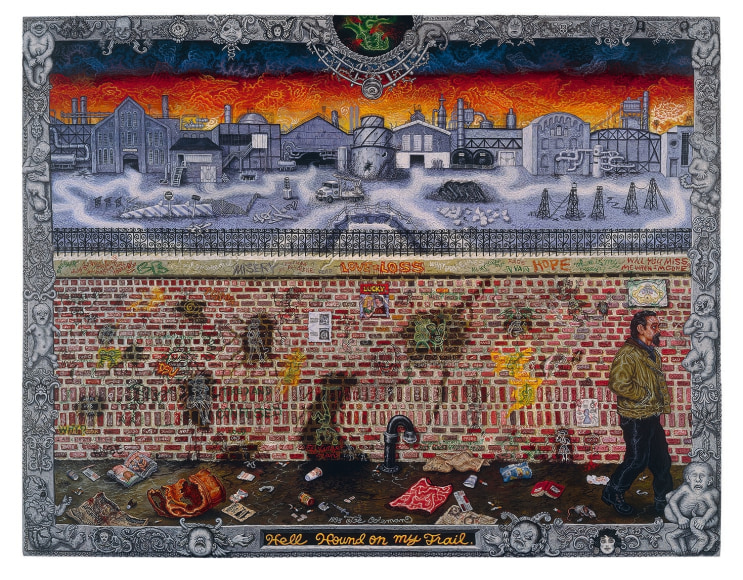 Hellhound on My Trail,&nbsp;1995, Acrylic on panel