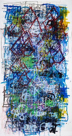 Untitled, 2019, Acrylic and ink on paper