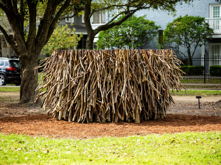 Carbon Sink, collaboration with Art Shirer for True North 2020, Houston Heights Boulevard, Houston Texas, 2020