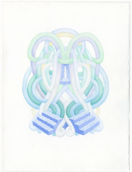 Lauren Clay, Study for Knotted Wall with Steps and Arrowslit View, 2021