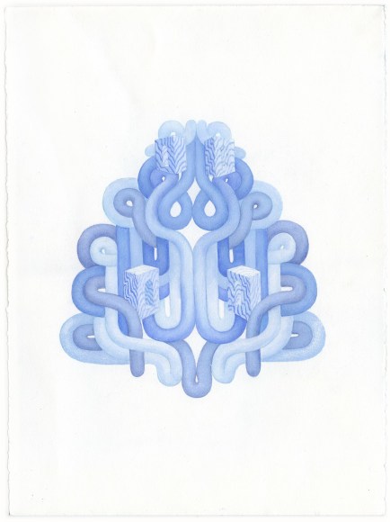 Lauren Clay, Study for Blue Keyhole Gateway, 2021