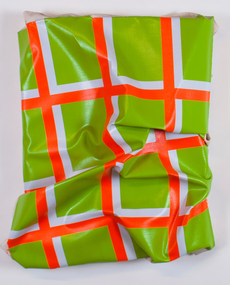 Timothy Harding, 27&quot; x 20&quot; on 20&quot; x 15&quot; (green, orange, gray), 2015