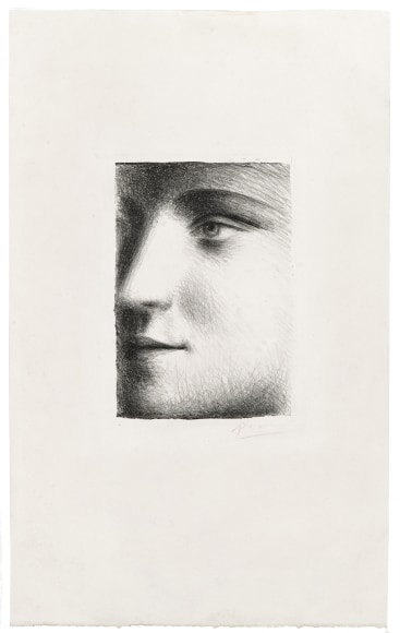 Pablo Picasso Visage de Marie-Thérèse, 1928 (probably October, Paris) lithograph printed on Japan paper with large margins 7 3/4 x 5 1/2 inches (image) 19 1/8 x 12 inches (sheet)