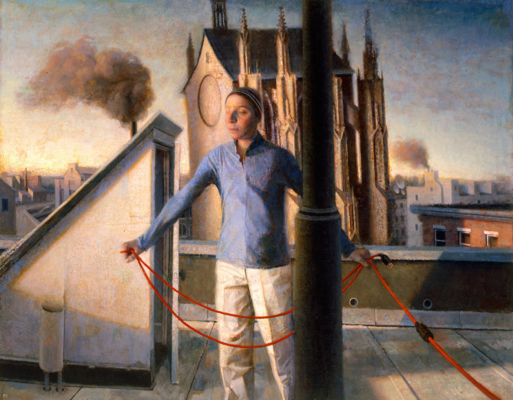 paul fenniak, Rooftop, 2013, oil on canvas, 54 x 42 inches