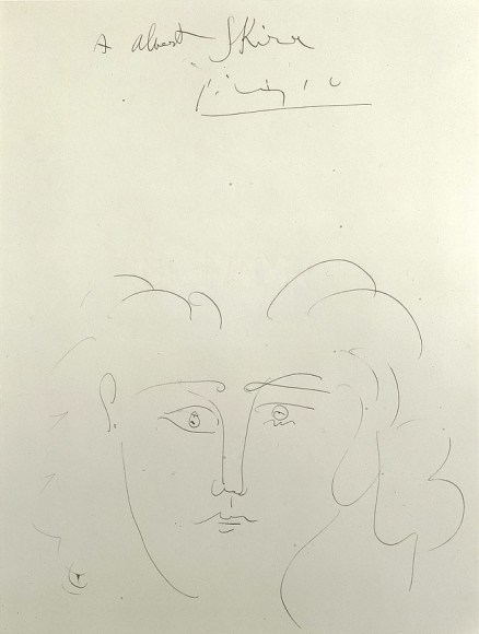 Pablo Picasso, Tête de femme (Dora Maar), 1942, pen and India ink on paper, 14 1/2 x 10 7/8 inches